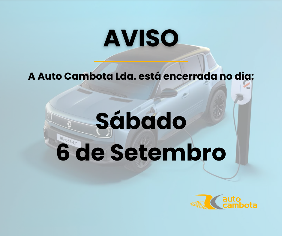 Auto Cambota: Encerramento ao Sábado dia 6 de Setembro